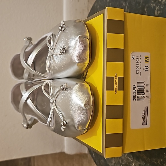 Circus NY By Sam Edelman Zuri Balerina Flat In Metalic Silver - Picture 7 of 15